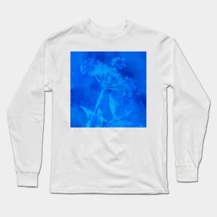 Neon Blue Cow Parsley Long Sleeve T-Shirt